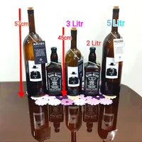 بطری شیشه ای ۲ و ۳ و ۵ لیتری تیره چوب پنبه خور