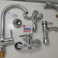 شیرآلات کروم براق مدل صدف برند ایرسا ۵سال گارانتی|مصالح و تجهیزات ساختمان|قزوین, |دیوار