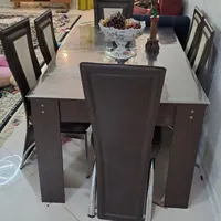 میز نهار خوری ۶ نفره تمام ام دی اف جنس عالی