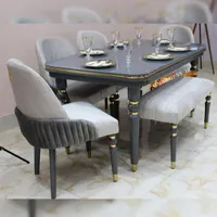 میز ناهارخوری چوبی بوگاتی ۶نفره پافدار