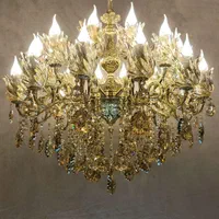 لوستر ۱۵شاخه ۳۰ شعله ریختگی اصل اصل برنجی ضمانتی