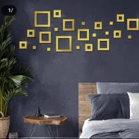 آینه تزیینی دکوراتیو مربع های شناور