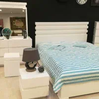 تخت دو نفره سفید / دیاموند