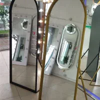 آینه فلزی قدی آرایشگاه تخت مژه تاتو صندلی میزناخن