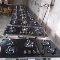 اجاق گاز توکار رومیزی صفحه شیشه ارج خزر شیشه ۸ میل