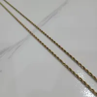 گردنبند استیل طنابی زرد