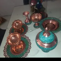 ظروف فیروزه کوب اصل با ضمانت|صنایع دستی و سایر لوازم تزئینی|تهران, استاد معین|دیوار