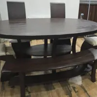 میز وصندلی غذا خوری ۶ نفره چوبی