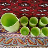 پارچ و لیوان ابر و بادی عتیقه|کلکسیون اشیاء عتیقه|مشهد, شاهد|دیوار