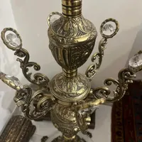 آباژور برنز برنجی سنگین سایز بزرگ سلطنتی پایه سنگی|چراغ خواب و آباژور|تهران, امیریه|دیوار