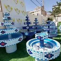 آبنما کاشیکاری سنتی حوض سرامیکی فرشتگان بتنی
