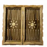 تخته نرد و شطرنج چوب گردوی معرق و منبتکاری