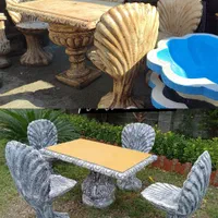 میز و صندلی مدل صدفی بتنی مقاوم با ضمانت