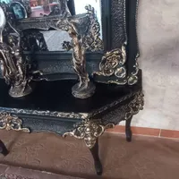 آینه قدی بزرگ ب همراه دو عدد شمعدان و ساعت و میز|آینه|کرمانشاه, |دیوار