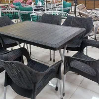 میز و صندلی غذاخوری پایه فلزی تاشو مدل کامفورت