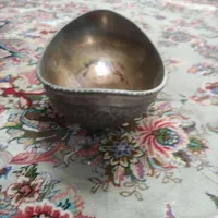 جام کشکول قدیمی وزیبا مس نقره اصل چکش کاری شده|کلکسیون اشیاء عتیقه|محمدیه-قزوین, |دیوار