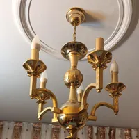 لوستر ۵ شاخه طلایی