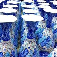 گلدان و بشقاب میناکاری (زی ر ق ی م ت ) جمع آوری|صنایع دستی و سایر لوازم تزئینی|اصفهان, خلجا|دیوار