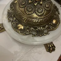 آباژور برنز برنجی سنگین سایز بزرگ سلطنتی پایه سنگی|چراغ خواب و آباژور|تهران, امیریه|دیوار