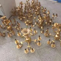 فروشو خریدار لوستر طلایی و اینه و شمعدان برنزی