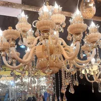 کارخانه لوستر سارینا(6شاخه کریستالی وارداتی جولیا)|لوستر و چراغ آویز|کرج, حصارک|دیوار
