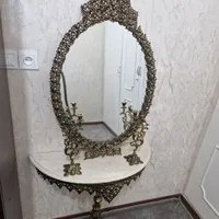 آینه شمعدان برنجی شیک و تمیز