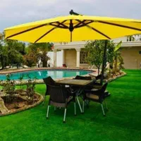 چتر الاچیق سایبان چمن مصنوعی میزو صندلی باغ ویلا