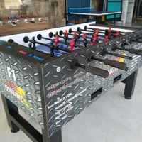 میز فوتبال دستی مشکی چاپی فایربال حرفه ای+پینگ پنگ