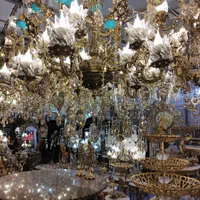 انواع لوستر های برنجی اصل مدل فانوس دو طبقه