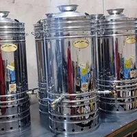 سماور گازی تمام استیل بزرگ/۲۰و۳۰و۴۰و ۷۰و ۹۰ و ۱۲۰