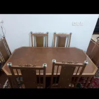 میزنهارخوری ۶ نفره فلزی  و۶صندلی