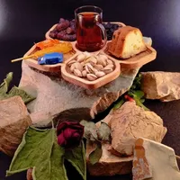 اردوخوری پذیرایی چوبی طرح گل شش خانه تولیدی|ظروف سرو و پذیرایی|تهران, وردآورد|دیوار