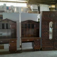 میز تحریر کتابخانه ای آنتیک طلایی