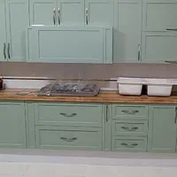 کابینت نئوکلاسیک سبز پسته ای