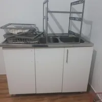 کابینت آبچکان فلزی ورق ضخیم ۳درب کاملا نو