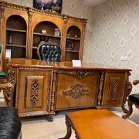 مبلمان کلاسیک اداری/مبل پوستماری میزچوبی اداری