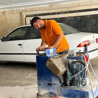 کفسابی کفساب پارکینگ حیاط نماشوی سابزن سنگ کف سابی