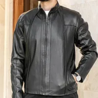 کاپشن چرم طبیعی گوسفندی کد k501