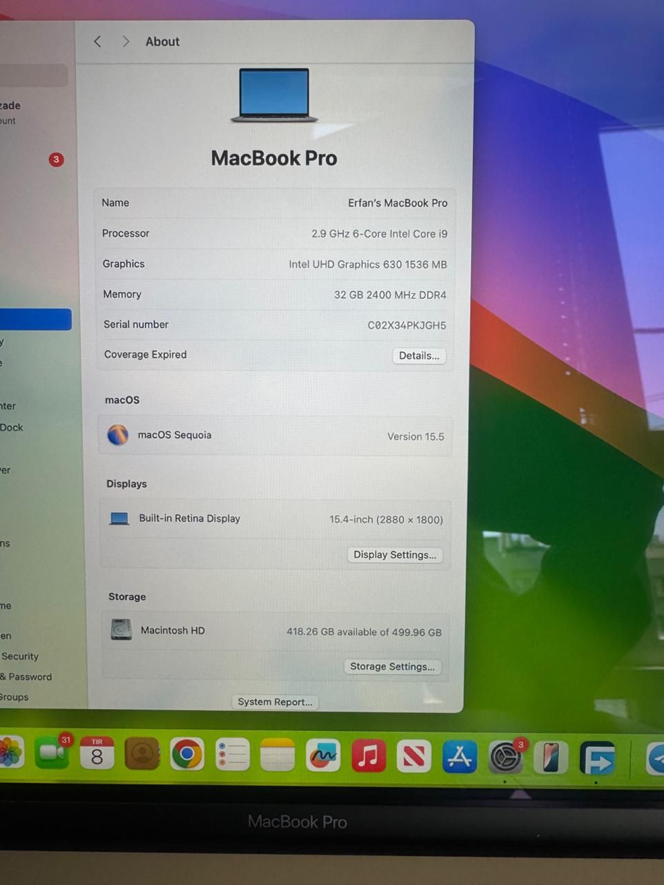مک بوک پرو ۱۵ اینچ MacBookpro|رایانه همراه|مشهد, کوثر|دیوار