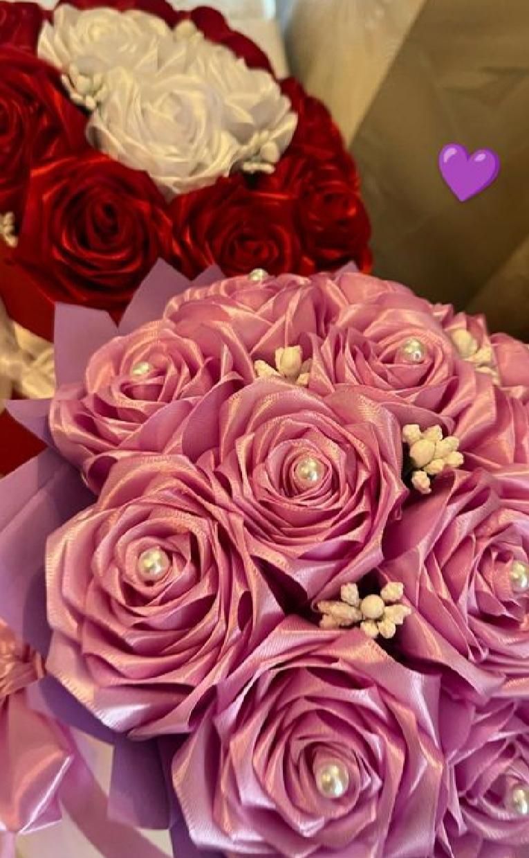 فروش گل‌های روبانی دست‌ساز با طراحی خاص و هنری|گل مصنوعی|اسلام‌‌آباد غرب, |دیوار