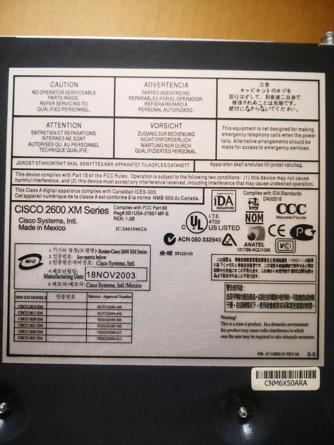 روتر سیسکو سری ۲۶۰۰ کاملا نو  Cisco Router 2600 XM|مودم و تجهیزات شبکه|تهران, دبستان|دیوار