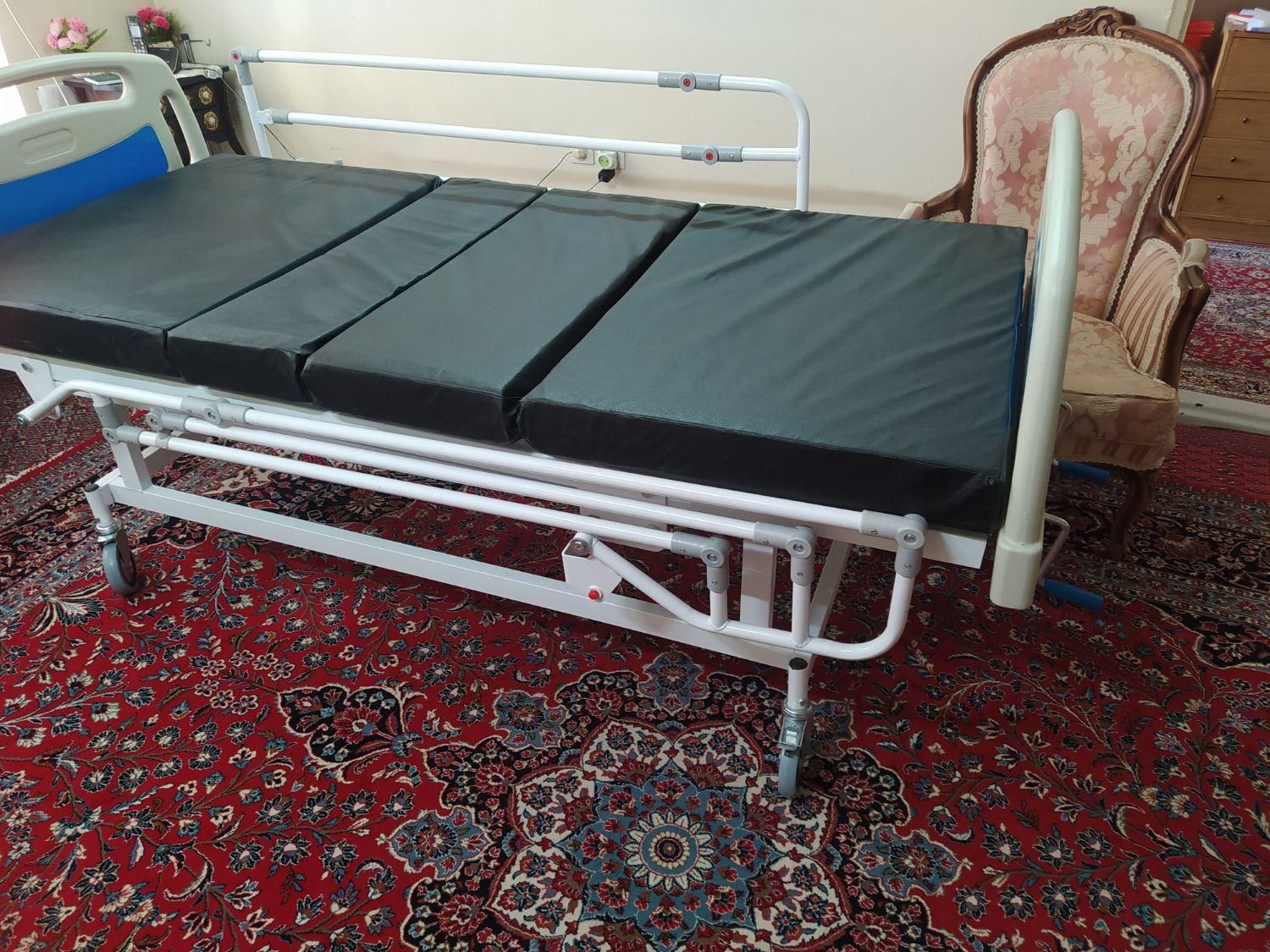 تخت بیمارستانی سه شکن اهرمی وتشک|آرایشی، بهداشتی، درمانی|تهران, ارامنه|دیوار