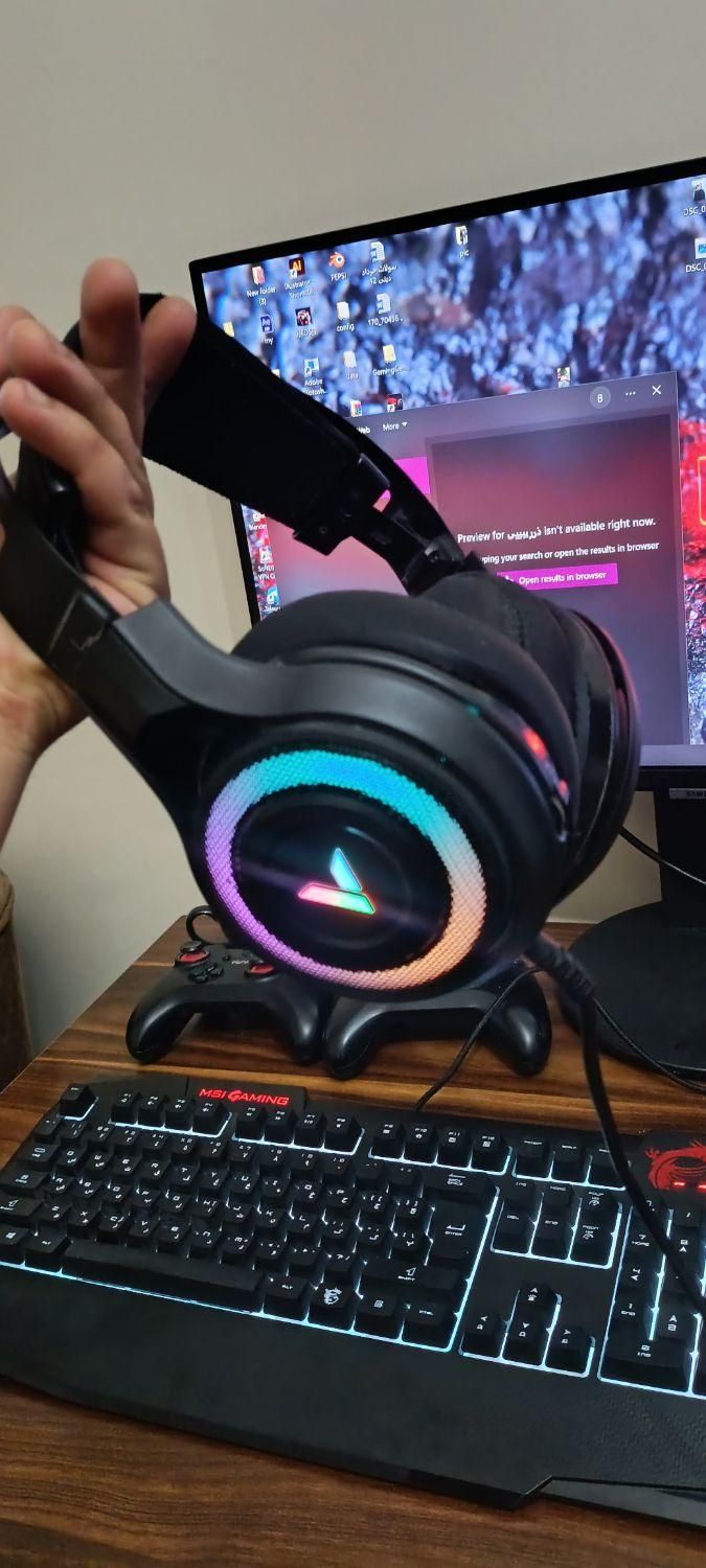 هدفون گیمینگ رپو rgb|لوازم جانبی موبایل و تبلت|تهران, شمشیری|دیوار