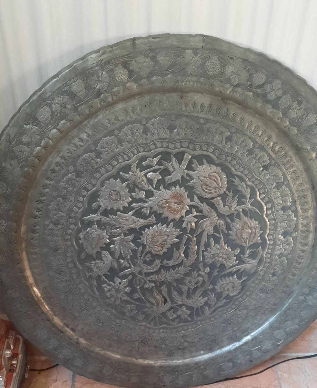 سینی مسی پایه دار|صنایع دستی و سایر لوازم تزئینی|تهران, فاطمی|دیوار