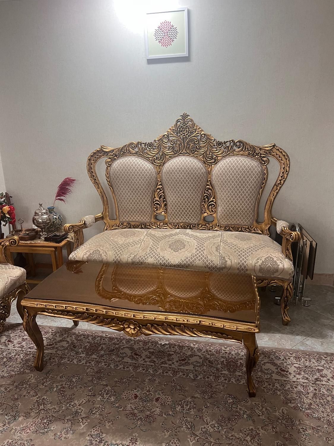 مبلمان استیل چوب گردو اصل|مبلمان خانگی و میز عسلی|تهران, صاحب الزمان|دیوار