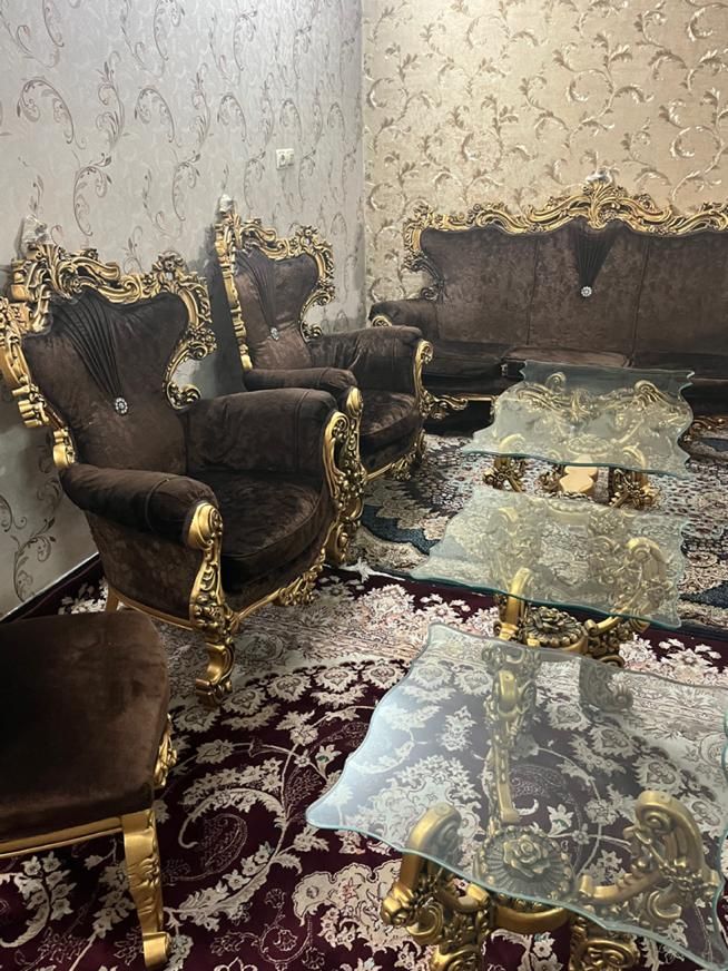 مبل سلطنتی ۹ نفره|مبلمان خانگی و میز عسلی|تهران, عبدالله‌آباد|دیوار