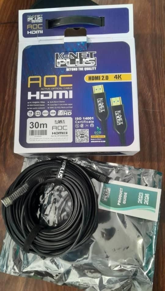 کابل HDMI فیبر نوری K Net Plus مدل AOC طول 30 متر|قطعات و لوازم جانبی رایانه|کرمانشاه, |دیوار