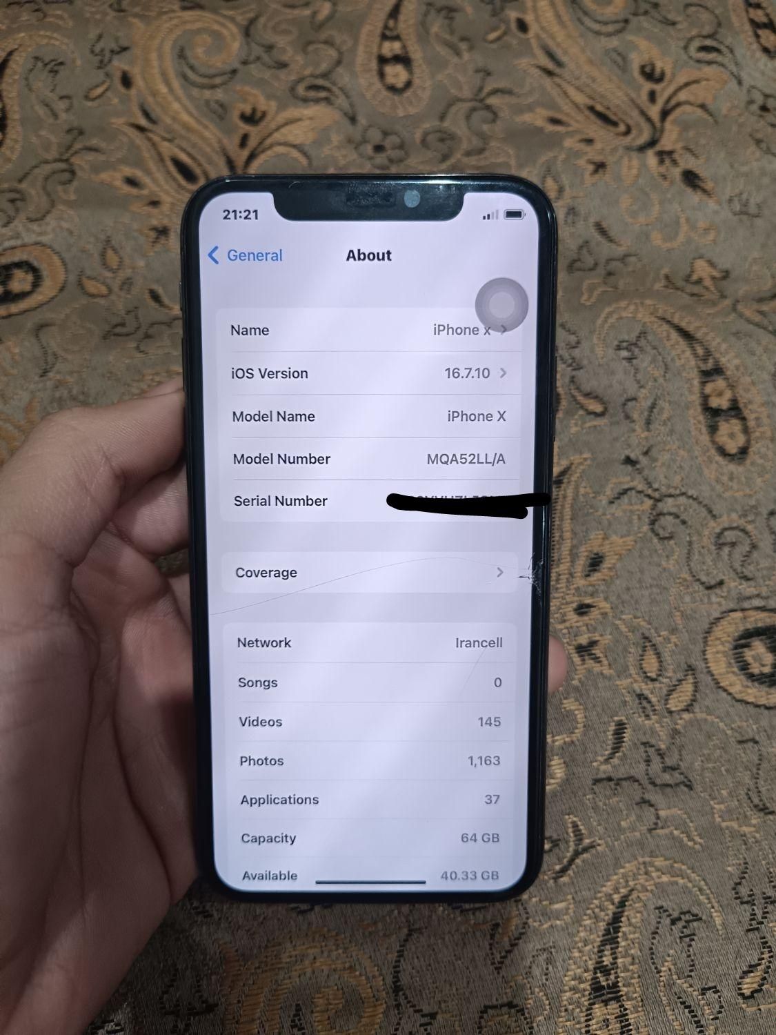 اپل iPhone X ۶۴ گیگابایت|موبایل|تهران, طیب|دیوار