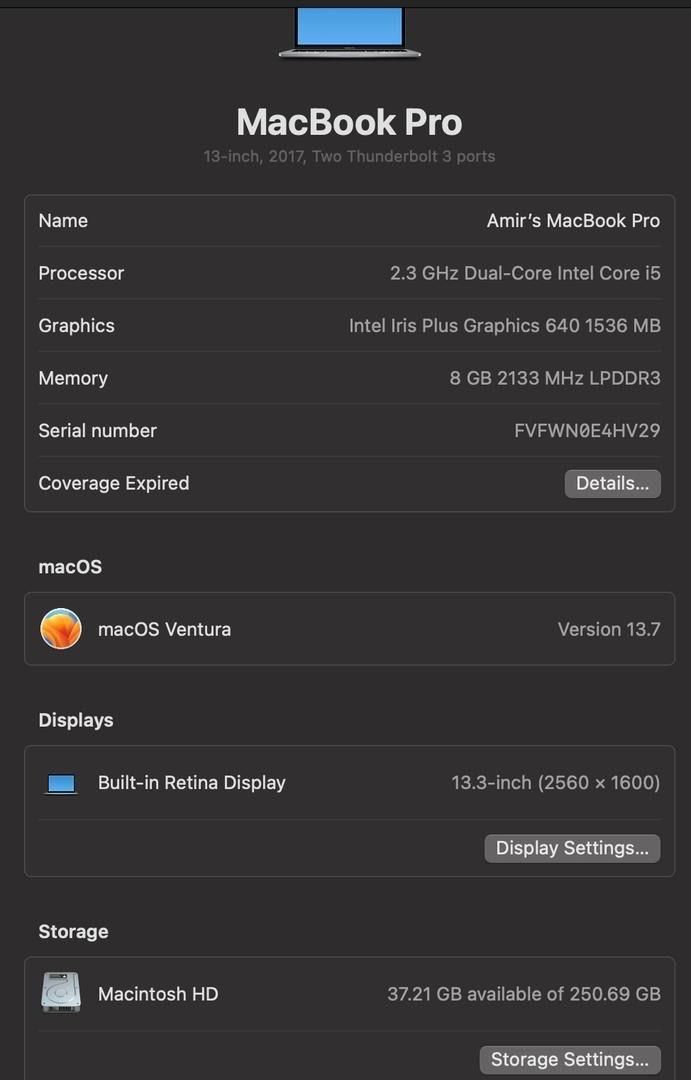Macbook pro(2017) R8/256G|رایانه همراه|تهران, نیاوران|دیوار