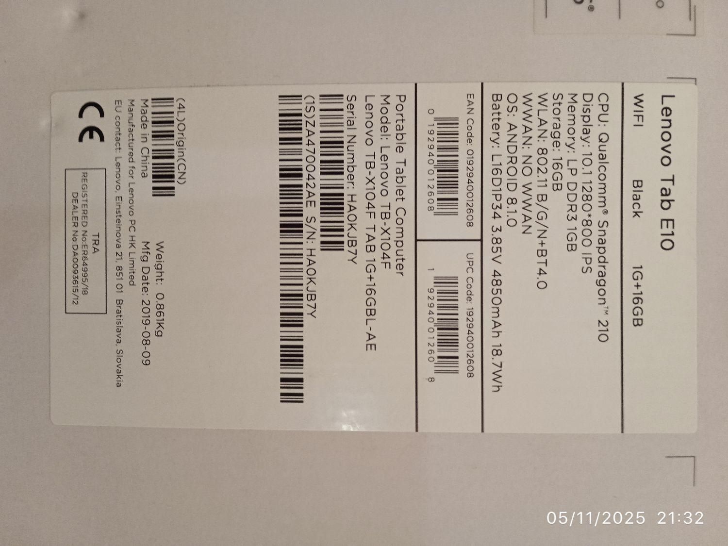 تبلت Lenovo Tab E10 در حد نو|تبلت|تهران, شادمهر|دیوار